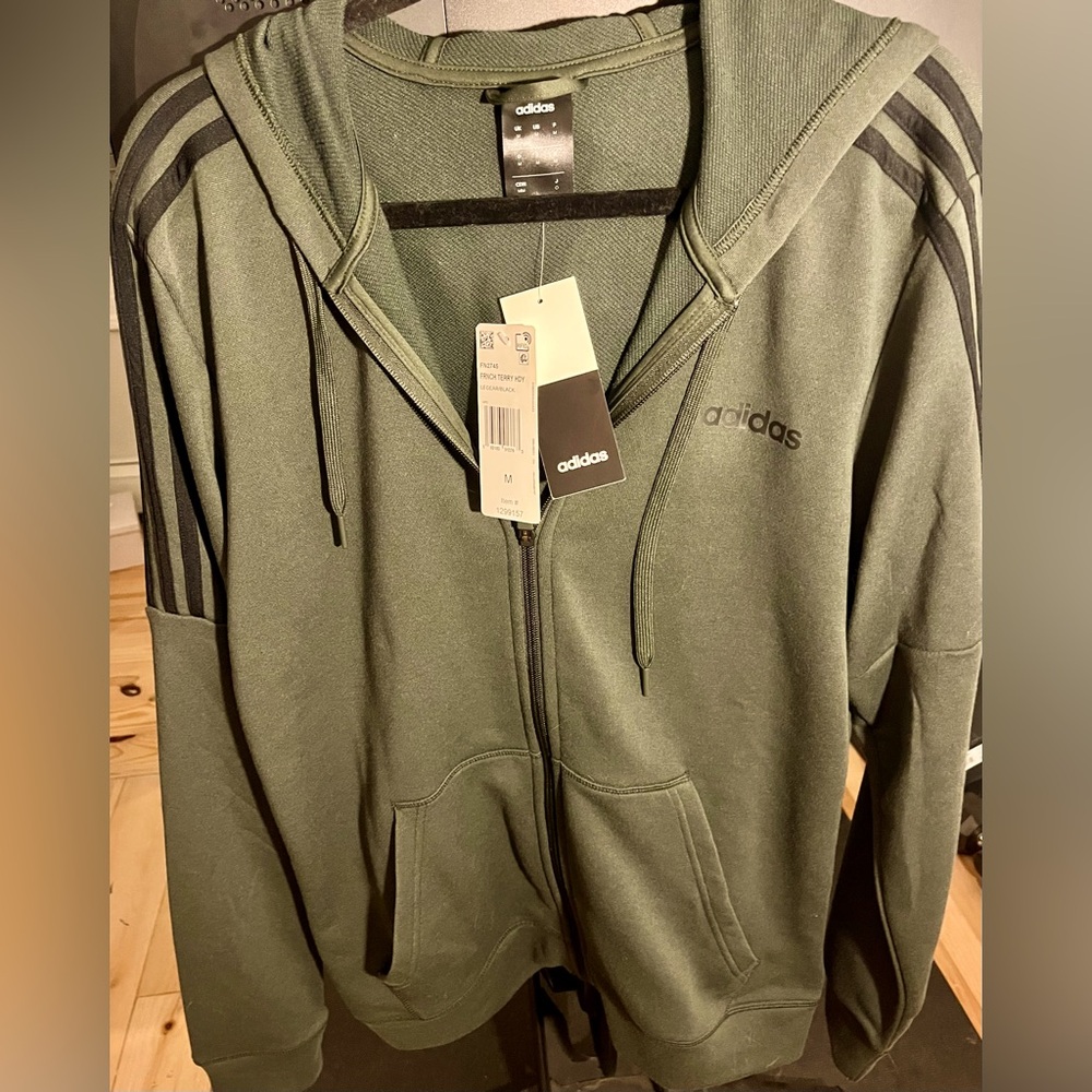 Adidas unisex Ftench Terry hoodie Zip front sz.M